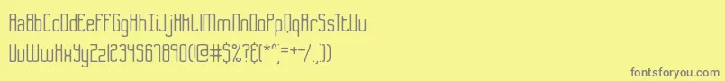 B2sq Font – Gray Fonts on Yellow Background