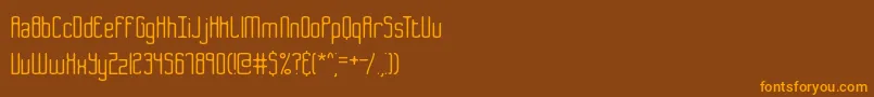B2sq Font – Orange Fonts on Brown Background
