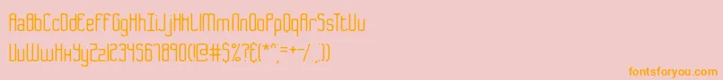 B2sq Font – Orange Fonts on Pink Background