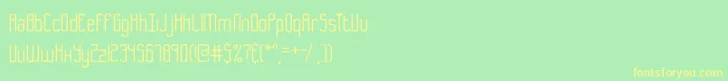 B2sq Font – Yellow Fonts on Green Background