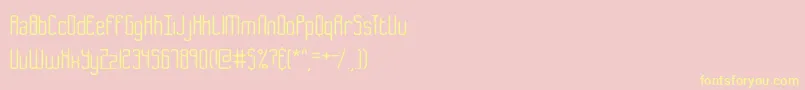 More about B2sq Font B2sq Font – Yellow Fonts on Pink Background