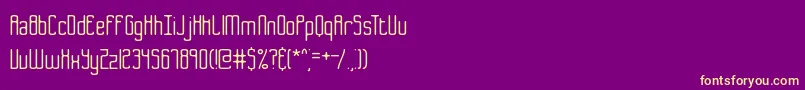 Шрифт B2sq – жёлтые шрифты на фиолетовом фоне