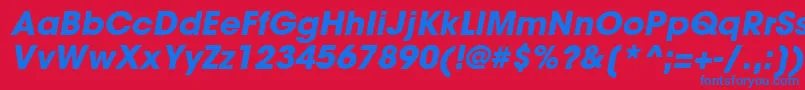 ItcAvantGardeGothicLtBoldOblique Font – Blue Fonts on Red Background