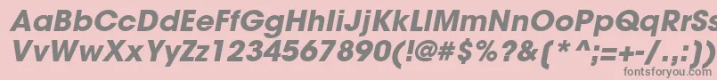 ItcAvantGardeGothicLtBoldOblique Font – Gray Fonts on Pink Background