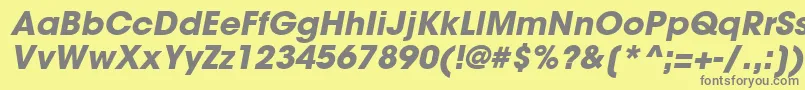 ItcAvantGardeGothicLtBoldOblique Font – Gray Fonts on Yellow Background
