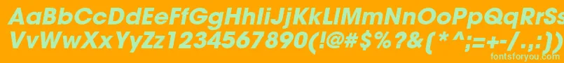 ItcAvantGardeGothicLtBoldOblique Font – Green Fonts on Orange Background