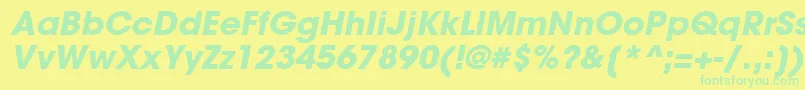 ItcAvantGardeGothicLtBoldOblique Font – Green Fonts on Yellow Background