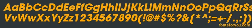 Шрифт ItcAvantGardeGothicLtBoldOblique – оранжевые шрифты на чёрном фоне