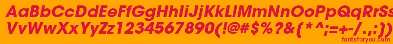ItcAvantGardeGothicLtBoldOblique Font – Red Fonts on Orange Background