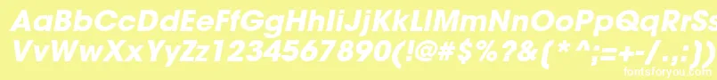 ItcAvantGardeGothicLtBoldOblique Font – White Fonts on Yellow Background