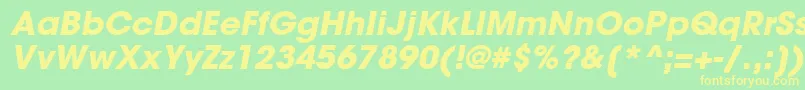 ItcAvantGardeGothicLtBoldOblique Font – Yellow Fonts on Green Background