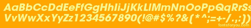 ItcAvantGardeGothicLtBoldOblique Font – Yellow Fonts on Orange Background