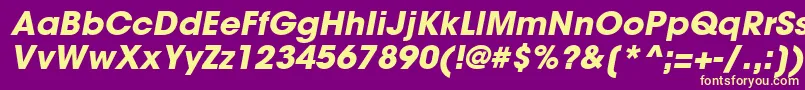 ItcAvantGardeGothicLtBoldOblique Font – Yellow Fonts on Purple Background