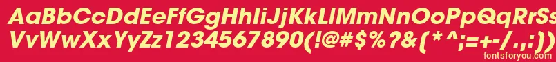 ItcAvantGardeGothicLtBoldOblique Font – Yellow Fonts on Red Background