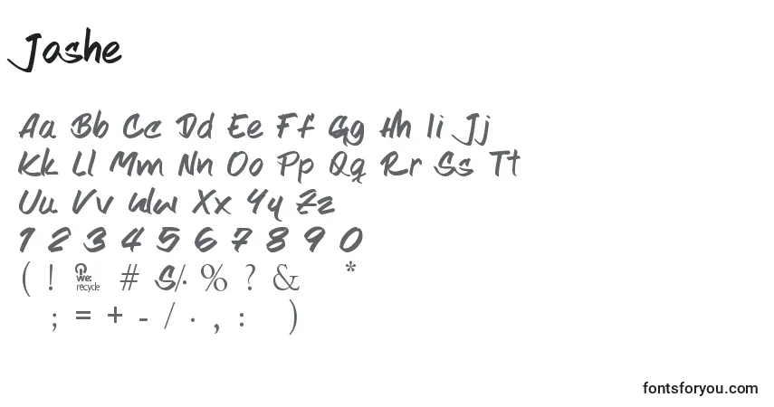 Schriftart Joshe – Alphabet, Zahlen, spezielle Symbole