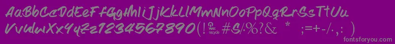 fuente Joshe – Fuentes Grises Sobre Fondo Morado