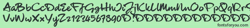 BlackhandTrial Font – Black Fonts on Green Background