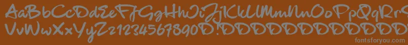 BlackhandTrial-Schriftart – Graue Schriften auf braunem Hintergrund