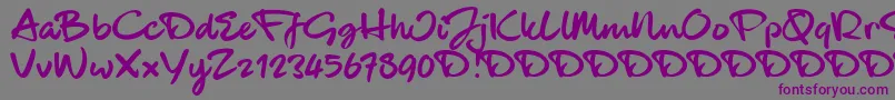 BlackhandTrial Font – Purple Fonts on Gray Background