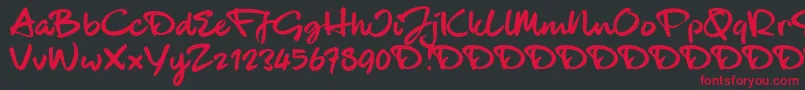 BlackhandTrial Font – Red Fonts on Black Background