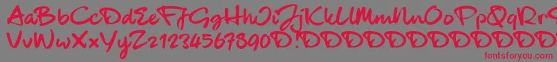 BlackhandTrial Font – Red Fonts on Gray Background