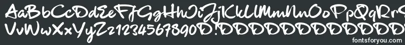 Шрифт BlackhandTrial – белые шрифты на чёрном фоне