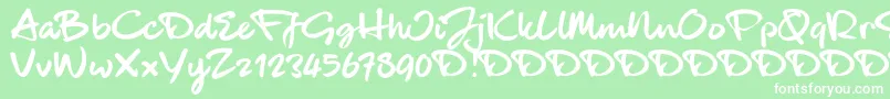 BlackhandTrial Font – White Fonts on Green Background