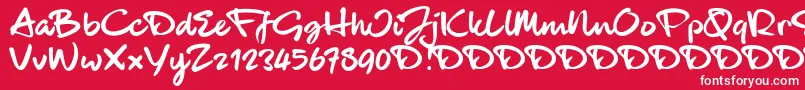 BlackhandTrial Font – White Fonts on Red Background