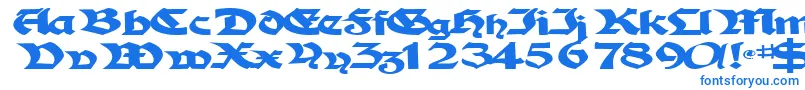 フォントTampicosskBold – 青いフォント
