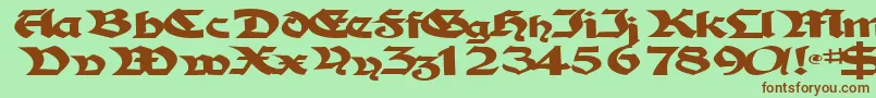 TampicosskBold Font – Brown Fonts on Green Background