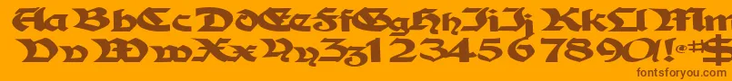 TampicosskBold Font – Brown Fonts on Orange Background