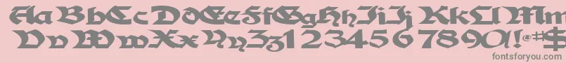 フォントTampicosskBold – ピンクの背景に灰色の文字