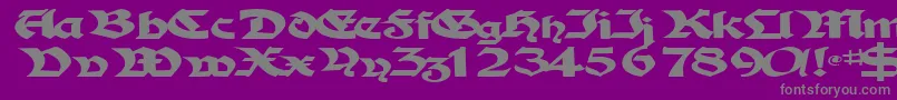 フォントTampicosskBold – 紫の背景に灰色の文字