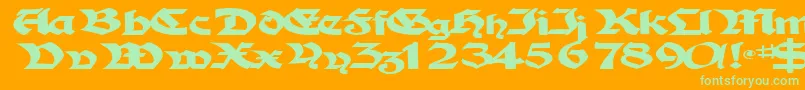 Шрифт TampicosskBold – зелёные шрифты на оранжевом фоне