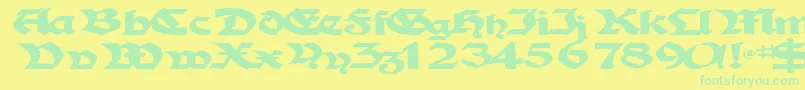TampicosskBold Font – Green Fonts on Yellow Background