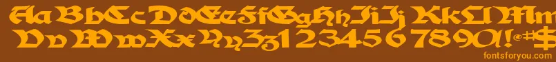 TampicosskBold Font – Orange Fonts on Brown Background