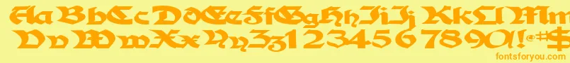 TampicosskBold Font – Orange Fonts on Yellow Background