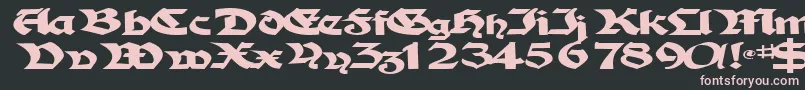 フォントTampicosskBold – 黒い背景にピンクのフォント