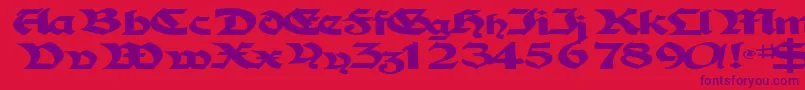 TampicosskBold Font – Purple Fonts on Red Background