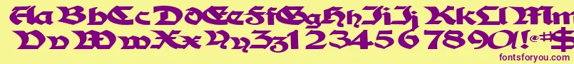 TampicosskBold Font – Purple Fonts on Yellow Background