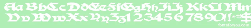 フォントTampicosskBold – 緑の背景に白い文字