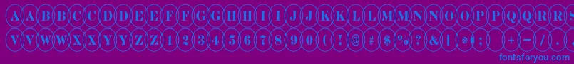 DiscoserifnrovlRegular Font – Blue Fonts on Purple Background