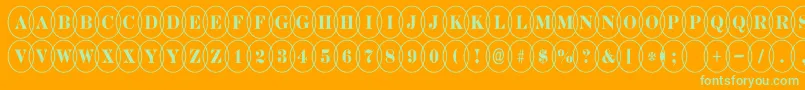 DiscoserifnrovlRegular Font – Green Fonts on Orange Background