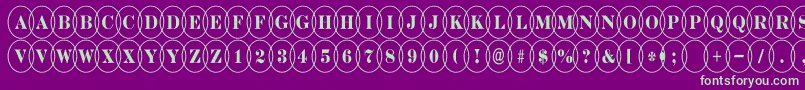 DiscoserifnrovlRegular Font – Green Fonts on Purple Background