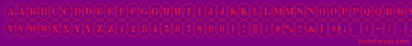 DiscoserifnrovlRegular Font – Red Fonts on Purple Background