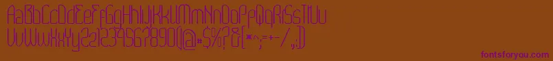 Wex-Schriftart – Violette Schriften auf braunem Hintergrund