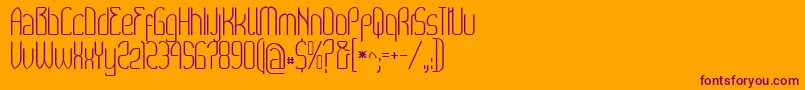 Wex Font – Purple Fonts on Orange Background