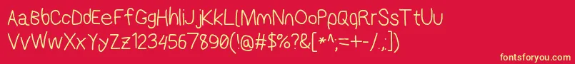 Applestormrg Font – Yellow Fonts on Red Background