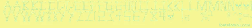 Więcej informacji o czcionce Mortem Czcionka Mortem – zielone czcionki na żółtym tle