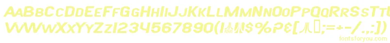 SfAtarianSystemExtendedBoldItalic-fontti – keltaiset fontit